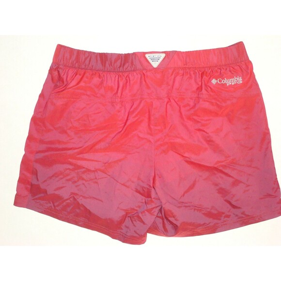 Womens New NWT Columbia Red M Hike Shorts Tidal Spray PFG Nice Casual Zip UPF - Picture 10 of 10